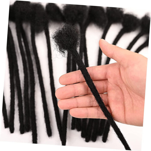 Echthaar-Dreadlock-Extensions, 20 cm, schwarze Echthaar-Dreadlocks für Männer im Hip-Hop-Stil 2
