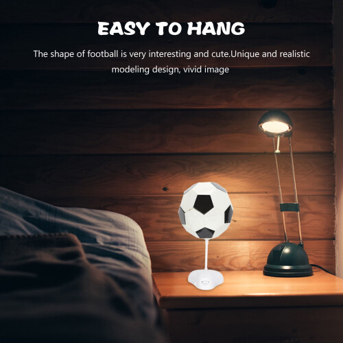 Fodbold Natbordslampe Sort ABS 39x19x19cm 1