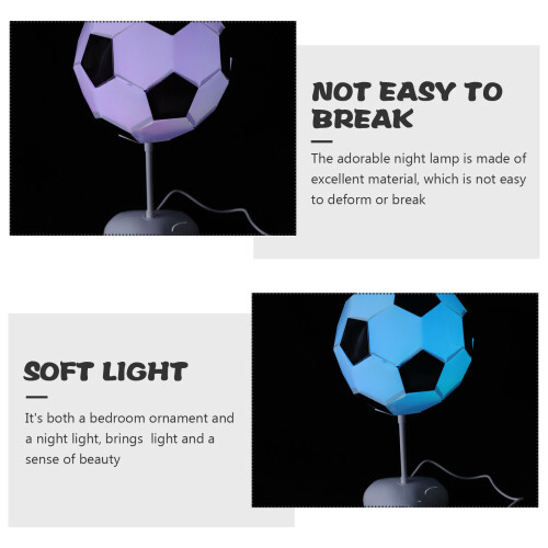 Fodbold Natbordslampe Sort ABS 39x19x19cm 2