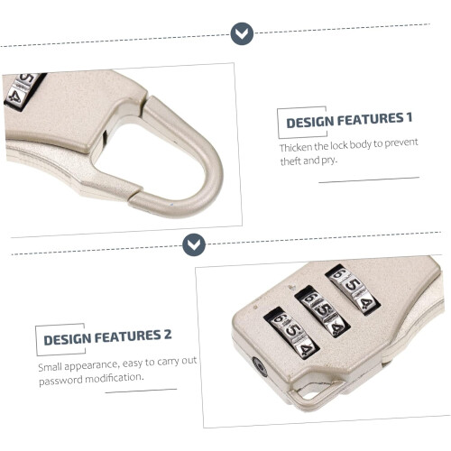 6pcs Small 3-Digit Password Padlock Set for Suitcase Luggage Backpack Baggage Toolbox 1