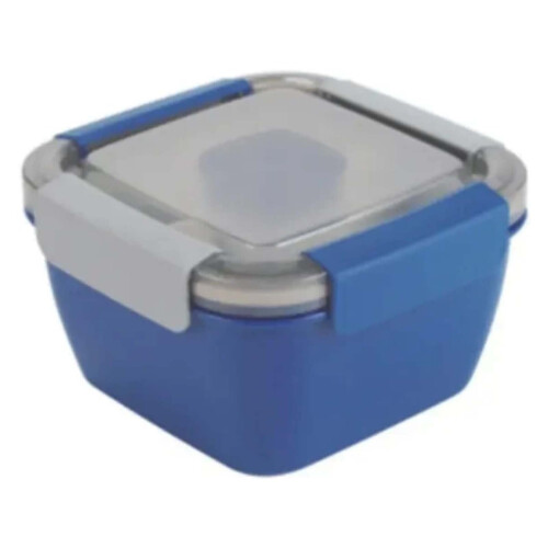 Salad container Japanese style double layer blue 1 piece 1