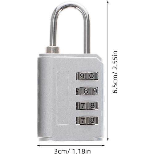 5pcs Zinic Alloy 4-Digit Combination Padlocks for Suitcase and Drawer, Multi-Purpose Password Lock 1