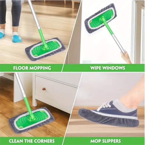 Flat Mop Replacement Pads Microfiber 5-Pack 2