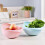 Rice Strainer Bowl Blue Food-Grade Plastic Collapsible 4