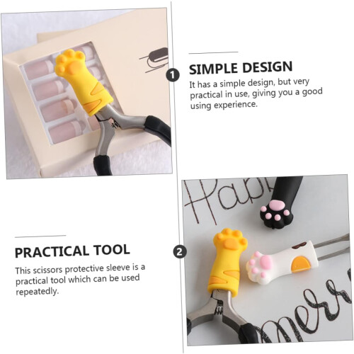 9pcs Pedicure Tool Cover Scissors Cap Safe Reusable for Nail Cuticle Scissors 2