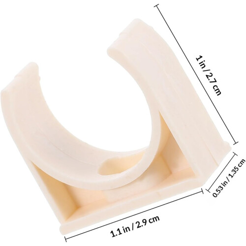 PVC Pipe Clamps 40Pcs 25Mm U-Shaped Plastic Hose Clips 1
