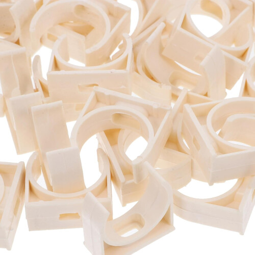 PVC Pipe Clamps 40Pcs 25Mm U-Shaped Plastic Hose Clips 2