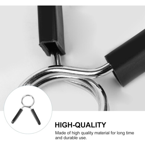 4 morsetti a molla per manubri e bilancieri, in acciaio e ABS, facili da usare e sicuri. 2