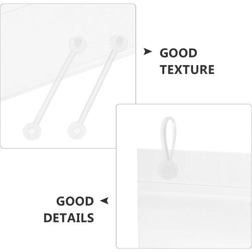 50Pcs Plastic Label Holders for Wire Shelving with Double Hooks, 100X55Mm Basket Tags 2