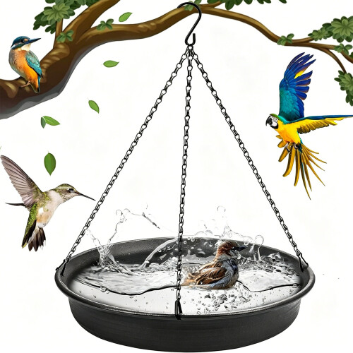 Hangende vogelbadbak met duurzame ABS-constructie, ideaal voor 1