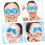 4pcs Cooling Gel Eye Mask Set Cold Compress Ice Pack 4