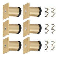 6lots Aluminum Alloys Adjustable Furniture Feet Modern-Gold