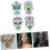 4 φύλλα αυτοκόλλητα Halloween Dark Face Body Stickers Διακοσμήσεις πάρτι για αξεσουάρ Halloween 3