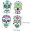 4 φύλλα αυτοκόλλητα Halloween Dark Face Body Stickers Διακοσμήσεις πάρτι για αξεσουάρ Halloween 6