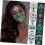 4 φύλλα αυτοκόλλητα Halloween Dark Face Body Stickers Διακοσμήσεις πάρτι για αξεσουάρ Halloween 8