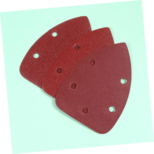 60pcs Triangular Paper Sandpaper Holes Triangle Back Paper Sandpaper Flocking Autoadesivo 2