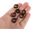 600pcs Black Silicone Cable Ties Pack Elastic Silicone Bands 4