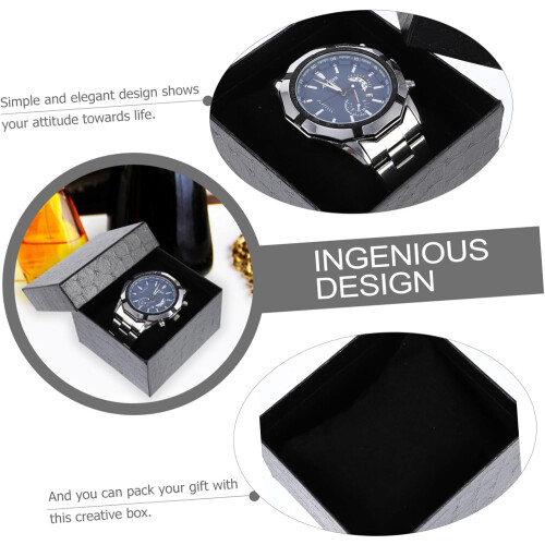 4pcs Multi-function Watch Packaging Box Watch Storage Box Embossed Pattern 1