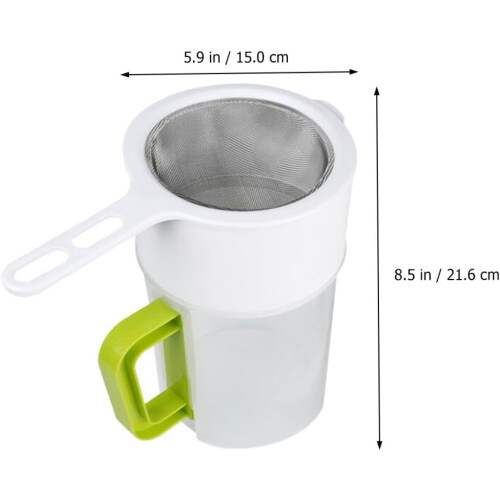 Fruchtsaftsieb, Saftfilter, Lebensmittelsieb mit Edelstahl-Filtergewebe, Nylon-Kunststoff 1