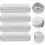 4pcs Rectangular Tinplate Storage Boxes Silver Metal Organizer Tins 5