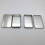 4pcs Rectangular Tinplate Storage Boxes Silver Metal Organizer Tins 8