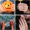 φύλλα αυτοκόλλητα νυχιών για το Halloween με λαμπερό σκούρο decal 8