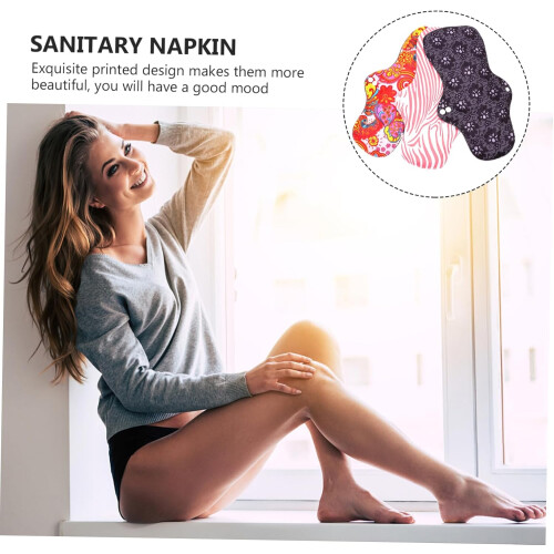 6er-Pack waschbare Menstruationsbinden aus Bambusmaterial – Damenhygieneprodukte 2