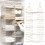 Mensola organizer per armadio a 4 livelli – Plastica, 2