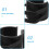 Stage Lighting Wire Fastener Clips 4Pcs Weatherproof Plastic Cable Ties 3