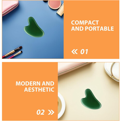 4 tablas Gua Sha para rostro, ojos y cuerpo con forma de corazón. 2