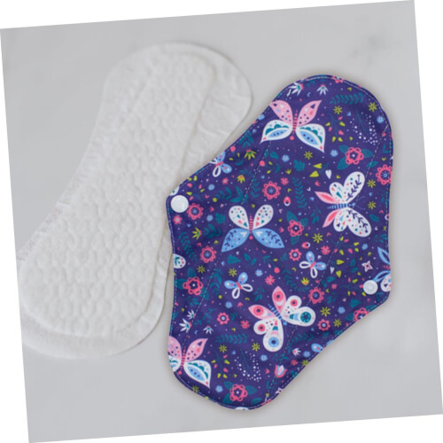 compresas sanitarias reutilizables de carbón de bambú, lavables, impermeables y cómodas. 1