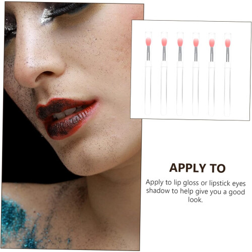 6pcs Silicone Lip Brush Dustproof Makeup Lipstick Applicator for Lip Makeup and Eyeshadow Application 1