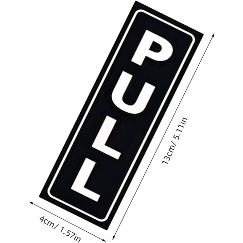 Αυτοκόλλητα Πόρτας Creative Pull Push 12 τεμάχια μαύρα αυτοκόλλητα πόρτας 4x13cm 1