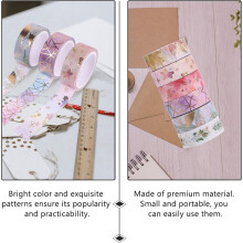 6 Rollen dekoratives Papierklebeband mit Blumenmuster, je 5 m, zum Basteln und Scrapbooking