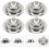 4pcs Multi-Function Egg Cups Egg Cup Holder Stainless Steel Convenient to Take Easy to Clean Silver 8
