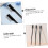 4pcs Dense Teeth Steel Needle Eyelash Brow Comb Eyelash Separator for Eyebrow Makeup Application Grooming Tool 2
