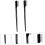 4pcs Dense Teeth Steel Needle Eyelash Brow Comb Eyelash Separator for Eyebrow Makeup Application Grooming Tool 7