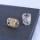 Fibbia ad anello per sciarpa Vintage Hollow Rose, 4 pezzi, clip per sciarpa oro e argento per donna 7