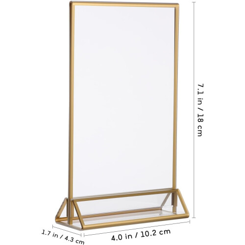 6Pcs 4X6 Inch Acrylic Sign Holders Double-Sided Vertical Tabletop Document Display Stands 1
