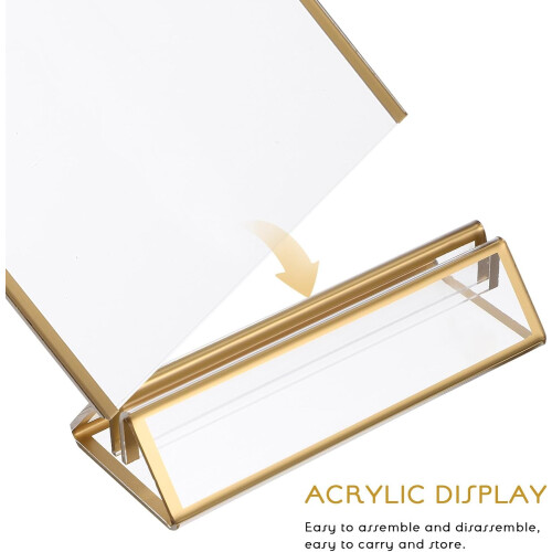 6Pcs 4X6 Inch Acrylic Sign Holders Double-Sided Vertical Tabletop Document Display Stands 2