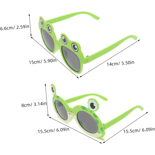 4 gafas de sol con forma de rana, ligeras, de plástico. 1