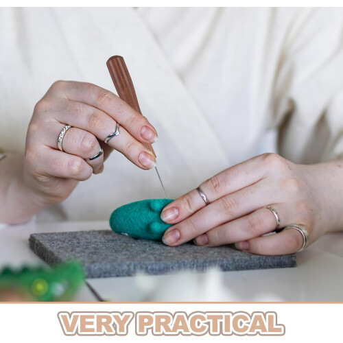 4pcs Wool Felting Tool Set Wooden Handles with Soft Touch Grip Sharp Performance Ergonomic Design Assorted Color 2