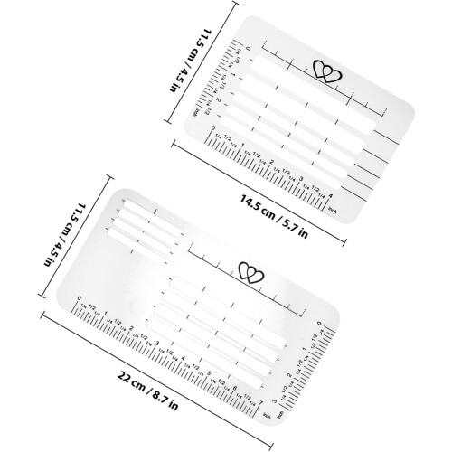 4pcs Envelope Addressing Stencils Template Set, Hollow Out Reusable Envelope Guide 1