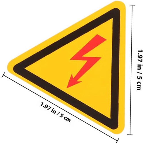 4Pcs High Voltage Warning Stickers Electric Shock Hazard Signs Self Adhesive Electrical Panel Labels 1