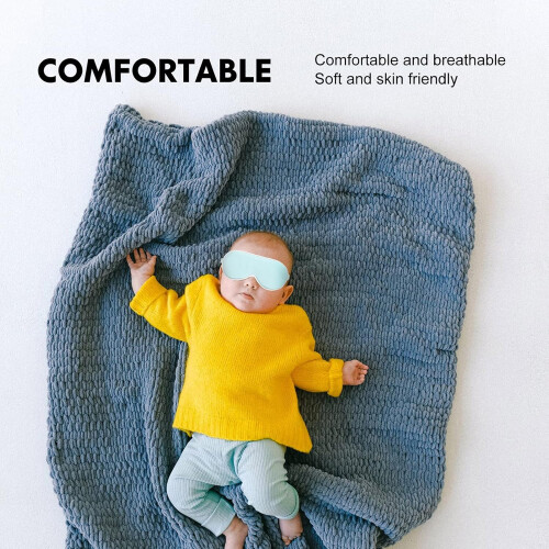 4 mascherine per occhi da bambino/a in seta, ideali per dormire, morbide e confortevoli. 2