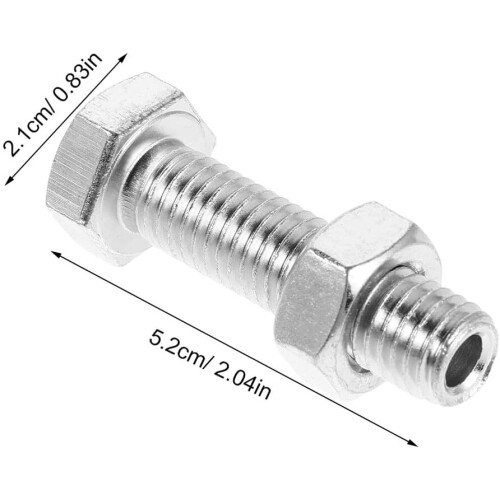 Stahlseil-Hohlschrauben M12x52mm mit Außensechskantmuttern 1