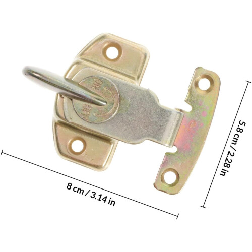 4 Sets Dining Table Locks Latches Hardware Golden Satin Finish Anti-Rust Galvanized Iron Connectors 1