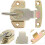 4 Sets Dining Table Locks Latches Hardware Golden Satin Finish Anti-Rust Galvanized Iron Connectors 8