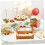 50pcs Kraft Small Cake Boxes Display Window for Macaron Storage and Pastry Packaging 4