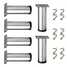 6-pack moderne aluminium bedframeverhogers, zware-Zilver